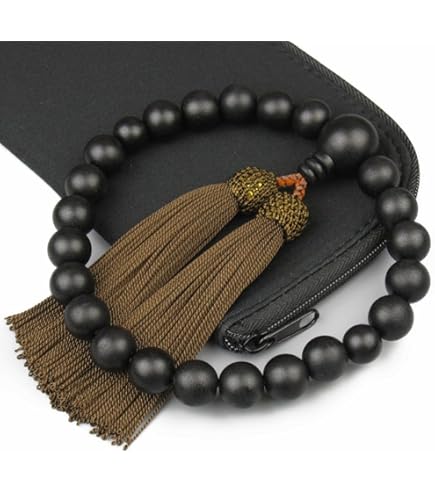 Amazon.co.jp: 沈香 (ベトナム産) 虎紋 伽羅 数珠 念珠 香木 14㎜ 20玉