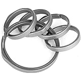 TISUR チタン キーリング サイドプッシュデザイン 車 家 バイクの鍵用に軽量 キーチェーン 脱落防止 紛失防止 取付簡単 K33(L)*1個+K22(S)*4個