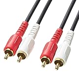 サンワサプライ オーディオケーブル 1.0m ブラック KM-A4-10K2