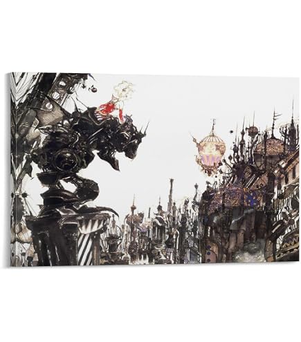 Amazon.co.jp: 天野喜孝黒衣の剣士ポスター プリント キャンバス 壁