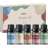 KOKOBI アロマオイル エッセンシャルオイル 精油 ゼラニウム レモングラス ティーツリー パイン ジャスミン 加湿器 アロマディフューザー 加湿器用 お試しセット 10ml × 5本 セット
