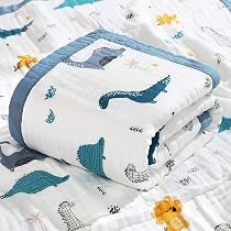 Inshere Baby Blanket Quilt - 100% Soft Lightweight Cotton Baby Blankets for  Boys u0026 Girls, Playful Designs,10 Breathable Layers, Newborn Nursery u0026  Toddler Blankets (Dinosaur) : Amazon.sg: Baby Products