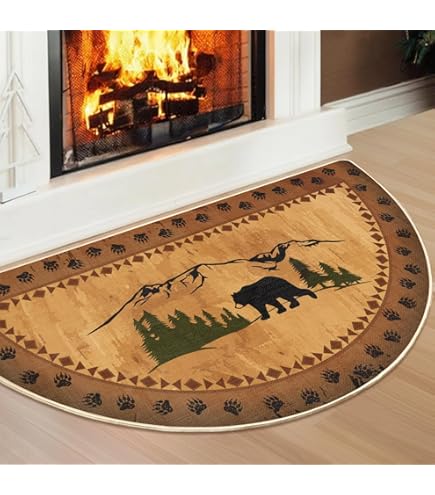 Amazon | ハースラグ ラスティック レッド 52912 ファイヤーサイド