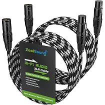 Amazon.co.jp: ZealSound XLRケーブル 3m 2本パック キャノンケーブル