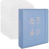 WILDGOOSE Seed Storage Organizer Binder - Seed Packet Organizer with 50 Pack Sheet Protectors That Stores 200 Seed Envelopes.