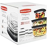 Rubbermaid プレミア クリスタルクリア 汚れにくい 20個セット グレー蓋