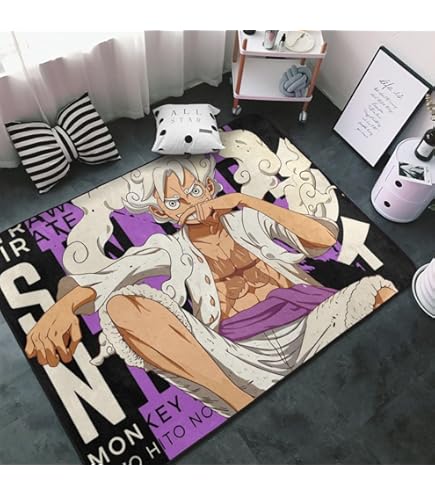 Amazon | ワンピース ルフィ ギア5 (1) アニメ カーペット 長方形