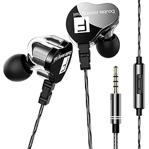 【最新版】 イヤホン 有線 カナル型 高音質 重低音 デュアルドライバー マイク内蔵 通話可 イヤフォン 遮音性 ステレオイヤフォン 音漏れ防止 リモコン付き 3.5 mm iPhone/iPad/PC/Android対応