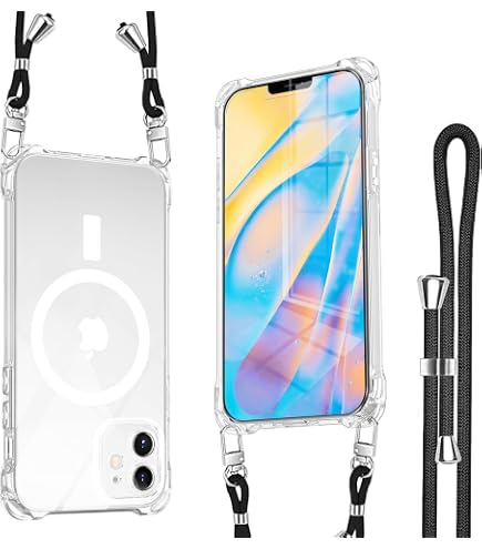 Amazon.co.jp: MagSafe対応 iPhone 12 用 ケース クリア ストラップ