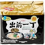 Nissin Black Garlic Oil Tonkotsu Instant Noodle 5 Packets,Pork, 500 g