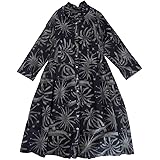 Amazon 儀右ヱ門 ぎえもん ワンピース シ259 久留米絣 日本製 ワンサイズ 漣ﾎﾞﾀﾆｶﾙ黒 ﾌﾞﾙｰ ﾊﾟｰﾌﾟﾙ ワンピース チュニック 通販