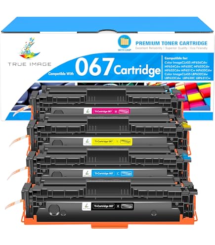 Amazon.co.jp: 067トナーカートリッジセット 4個パック Canon 067 067H