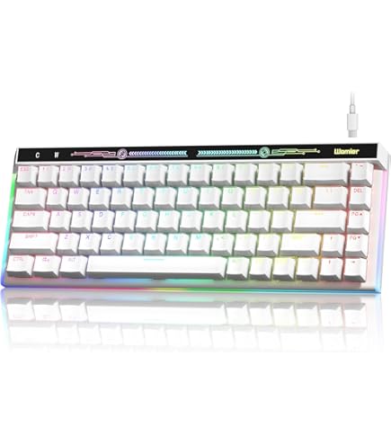 K*e様 Womier SK75 ゲーミングキーボード (ホワイト) Amazon | Womier 75% ガスケットマウント メカニカル ゲーミング