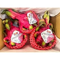 Amazon.co.jp: ドラゴンフルーツ 赤肉（レッド）大玉 3個入 約
