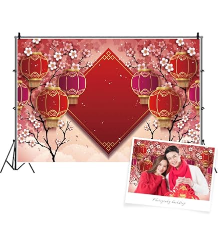 Chinesischer Hochzeits-Hintergrund 2,8 X 1,5 M – Fotohintergrund Vintage-Stil Für Hochzeit, Party, Fotostudio