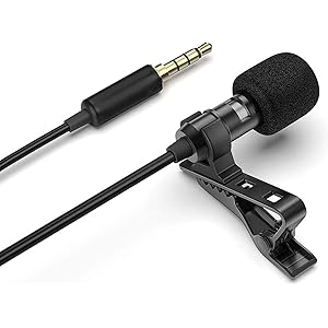 コンデンサー マイク ピンマイク クリップマイク 3.5mmジャック 1.5m ケーブル 高音質 iPhone/iPad…