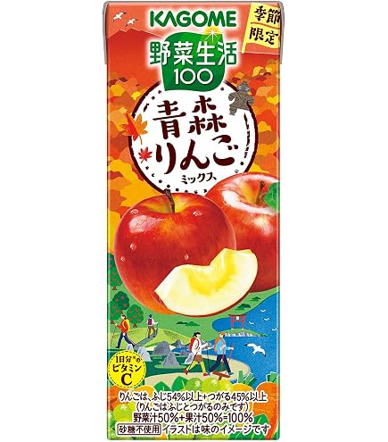 Amazon.co.jp: カゴメ 野菜生活100 福島あかつき桃ミックス 195ml紙