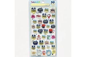 Winnges 3D立体シール まめっち めめっち くちばっち たまごっち たまごっち[シールシート]プチドロップシール ノート 手帳 日記 可愛いデコレーション1枚セッ,携帯電話飾り用 DIY用 手帳用 貼り付け可能 手芸用品大容量 スマホケース 手帳 diy (M3)