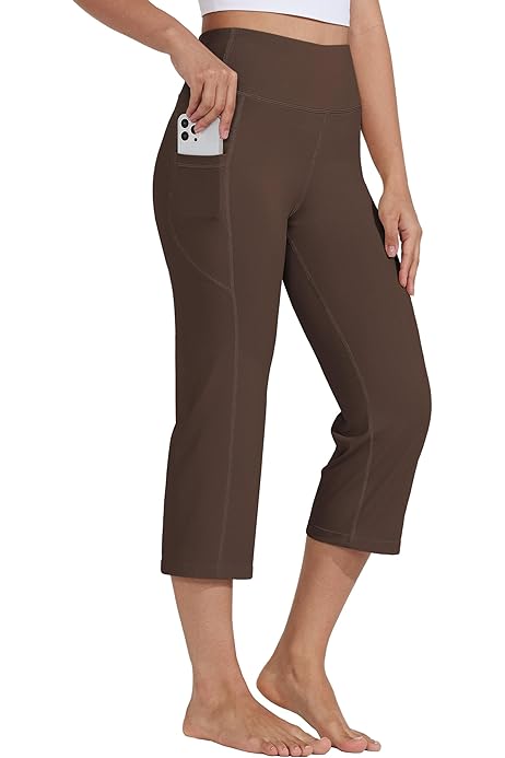 TARSE Women's Plus Size Athletic Capris - Running Crop Pants With Pockets,  Light Exercise Capris (Black, 2XL) : Amazon.sg: Fashion