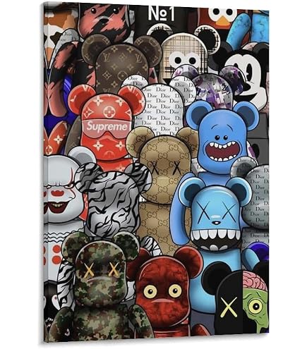 Amazon.co.jp: K-AWS素晴らしい絵画 インテリア カウズ セサミ