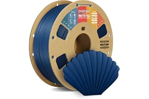 OVERTURE Matte PLA 3D Printer Filament 1.75mm, Easy to Print, PLA Matte Filament 1kg(2.2lbs), Cardboard Spool, High Precision ±0.02mm (Navy Blue)