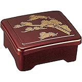 福井クラフト(Fukui Craft) 重箱 茶 16.7x14.3x8cm うなぎ の 器 うな重 光月丼重 溜パール松内朱 5-729-4