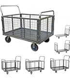 Amazon.co.jp: TUIYIDUO カゴ台車 大型 メッシュ 3IN1 手押し台車 網籠