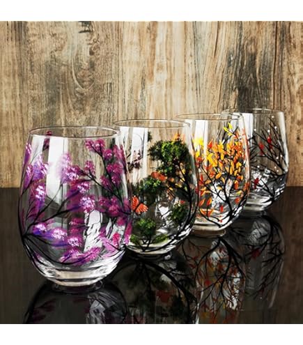 Portmeirion Botanic Garden 15oz Hi Ball Floral Glasses - Set