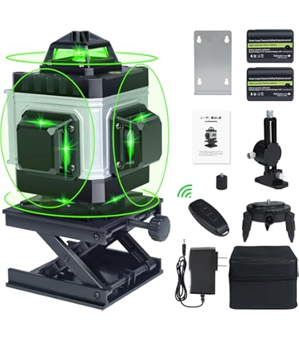 Amazon | レーザー墨出し器 フルライン グリーン 12ライン 3×360