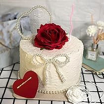 ibasenice 8ロール リボン ケーキトッパー バレンタインデーの テープ カスタム♪推し活リボンケーキ♡カラー選択♪ 3号 （decolne