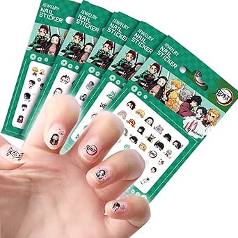 Amazon For 鬼滅の刃 ネイルステッカー新しいネイルステッカーアニメ周辺ステッカーかわいい人気 ネイルステッカー 女性おしゃれな For 炭治郎 祢豆子 我妻 善逸 蝴蝶忍diyネイルツール 5冊 130枚 A アニメ 萌えグッズ 通販