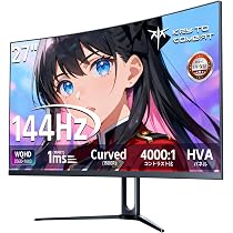 Amazon.co.jp: KTC 27インチ 湾曲ゲーミングモニター WQHD (2560x1440