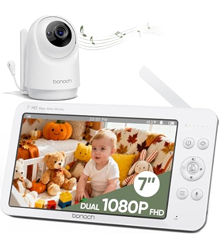 Ellie Baby Monitor, allarme facciale coperto, acquisizione foto automatica, 2K HD, pianto lenitivo, conversazione a 2 vie, recinzione virtuale, visione notturna, umidità temporanea, rilevamento della