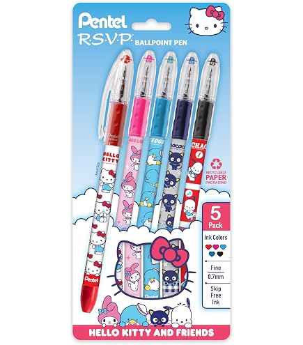 Amazon | ぺんてる RSVP ボールペン Hello Kitty® and Friends 限定版