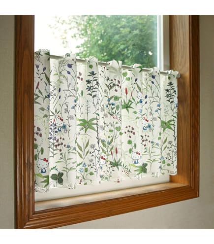 Amazon｜のれん工房 カフェカーテン ハローキティ ローズガーデン