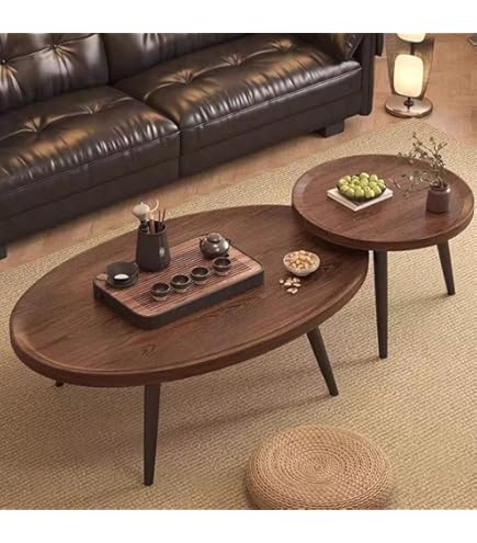 VEEZHA ネストテーブル ローテーブルおしゃれ マルテーブルコーヒーテーブル Amazon.co.jp: VEEZHA ネストテーブル 丸 ローテーブル ガラス