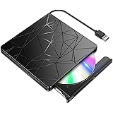 BLENCK DVDドライブ 外付け 【進化バージョン USB3.0】 ポータブルドライブ CD/DVDプレイヤー CD/DVDドライブ 静音 高速 軽量 スリム コンパクト CD/DVD読取・書込 日本語取扱説明書付き(ブラック)