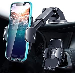 DesertWest 車載ホルダー スマホホルダー 2 in1 車載スタンド 粘着ゲル吸盤&エアコン吹き出し口式兼用 ス…