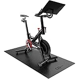 Cycleclub Bike Mat Compatible with Peloton Bike & Treadmill, 6mm Thick, Under Exercise Bike Trainer Mat Pad for Stationary In
