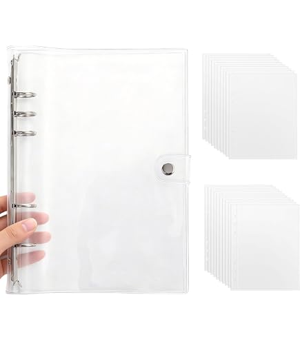 Amazon | A5サイズ シール帳 バインダー 透明 6穴 シール台紙20枚付き