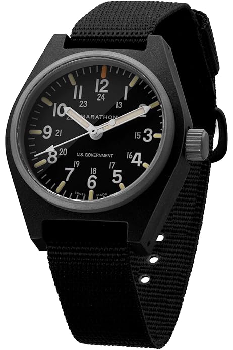 Amazon | Marathon 34mm 汎用 クォーツ (GPQ) スイス製 軍隊 陸軍 