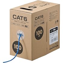 Amazon.co.jp: サンワダイレクト LANケーブル 自作用 100m CAT6 単線