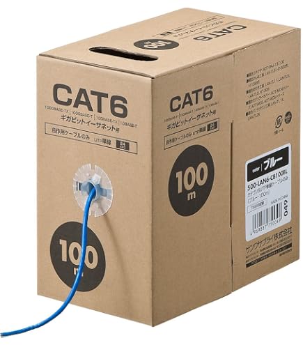 Amazon.co.jp: 冨士電線 Cat6 LANケーブル（300m巻） TPCC6 0.5mm x 4P