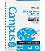 Amazon.co.jp: コクヨ Campus ルーズリーフ さらさら書ける B罫 A4 100