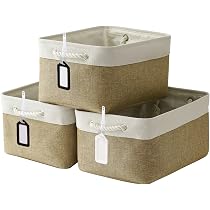 Amazon｜TcaFmac 収納バスケット 収納かご 3個セット 折り畳み式 幅35