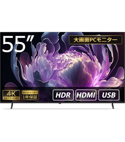 Amazon.co.jp: JAPANNEXT 55インチ 大型 モニター 4K UHD 3840x2160