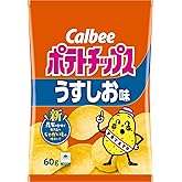 Calbee Potato Chips, Light Flavor, 2.1 oz (60 g) x 12 Bags, Snacks