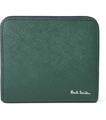 Amazon.co.jp: ポールスミス 二つ折り財布 メンズ グリーン 4833