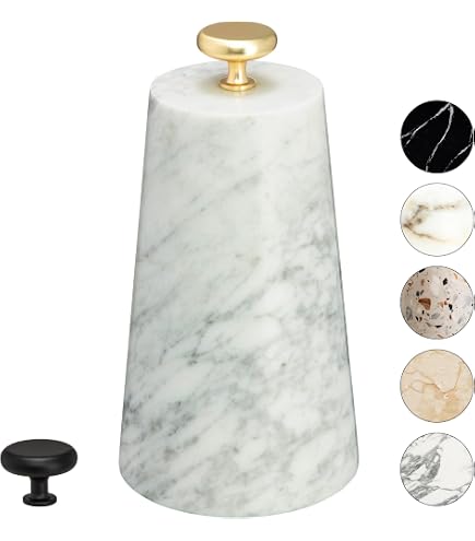 AELS 5.5lbs Textured Decorative Door Stopper, Heavy Duty No Drill Required, Portable Drum Design for Indoor Outdoor, Ideal for Patio Yard Garden