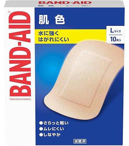Amazon | BAND-AID(バンドエイド) 救急絆創膏 肌色タイプ 25枚 (S9枚